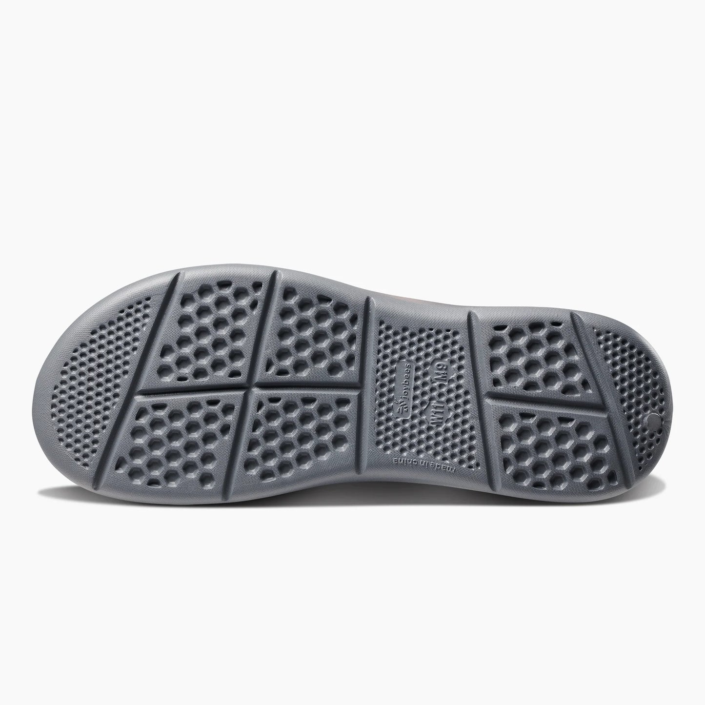 Men's Solid Charcoal Casual Joybees Men's Casual FlipFlop Size 10 - Let's Bee Friends