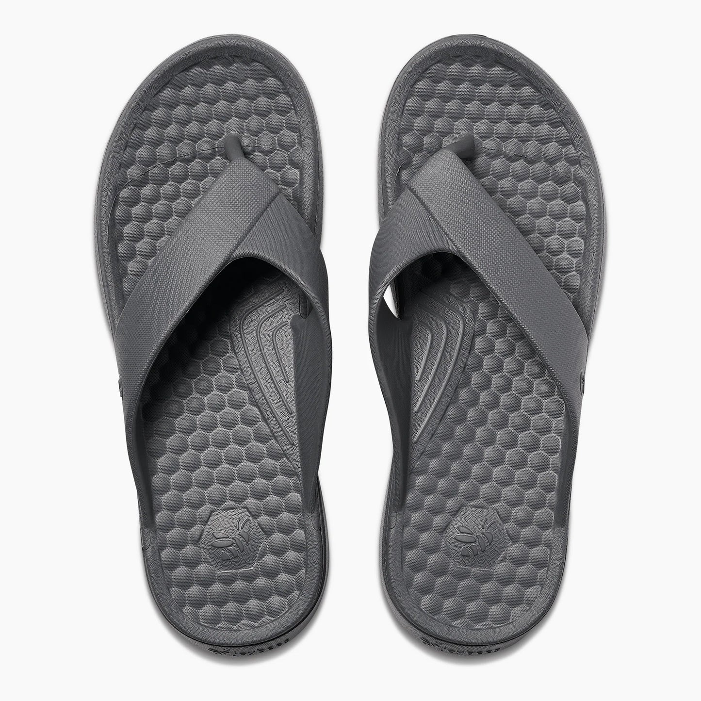 Men's Solid Charcoal Casual Joybees Men's Casual FlipFlop Size 10 - Let's Bee Friends
