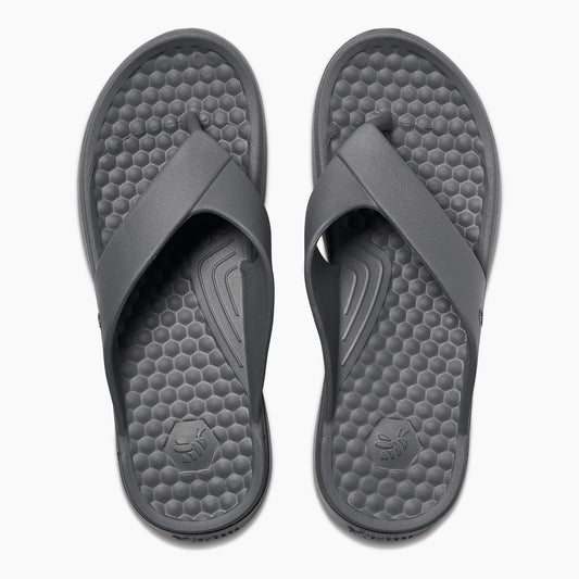 Men's Solid Charcoal Casual Joybees Men's Casual FlipFlop Size 10 - Let's Bee Friends