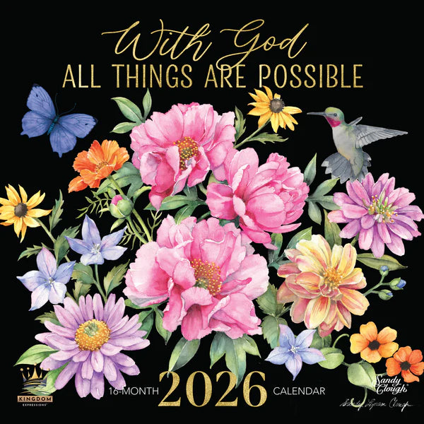 2026 With God all Things are Possible Wall Calendar | FashionMojos.com
