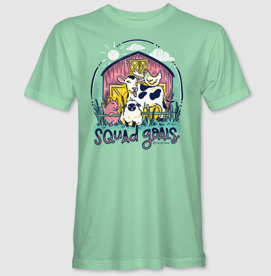 Squad Goals Farm Animals Youth ITSA GIRL THING Short Sleeve Tee