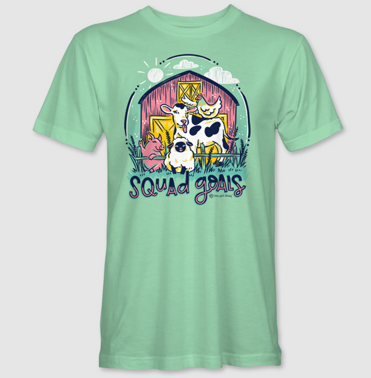 Squad Goals Farm Animals Youth ITSA GIRL THING Short Sleeve Tee