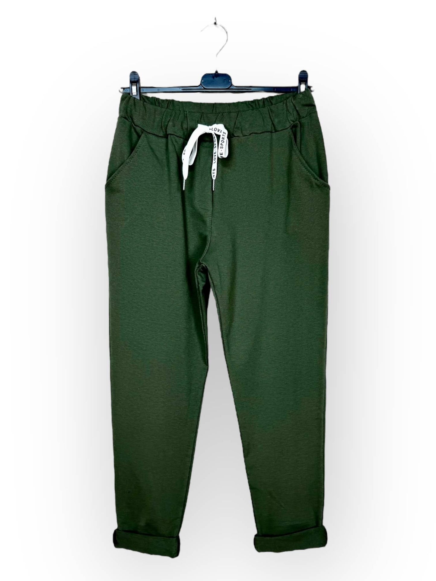 Cotton jogger pants with pockets Casual Made in Italy
