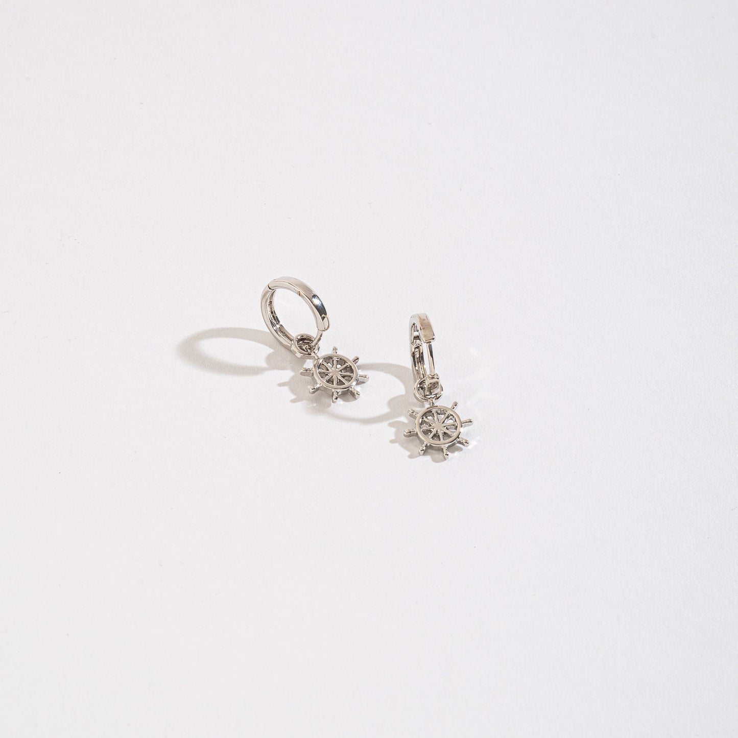 Nautical Themed Charm Hoop Earrings