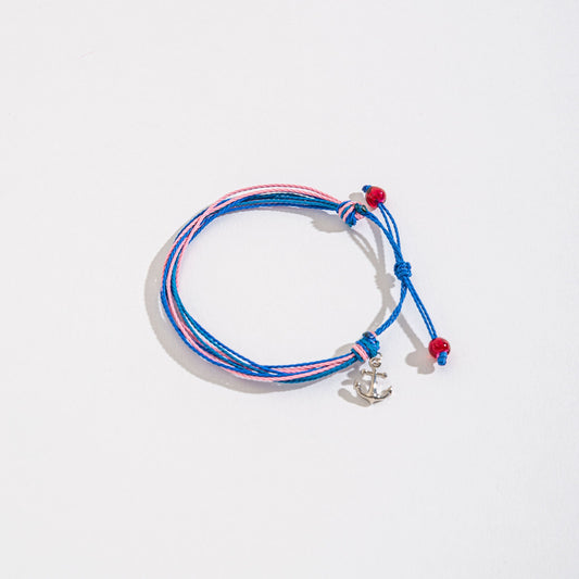 Nautical Themed Charm Threaded Bracelet