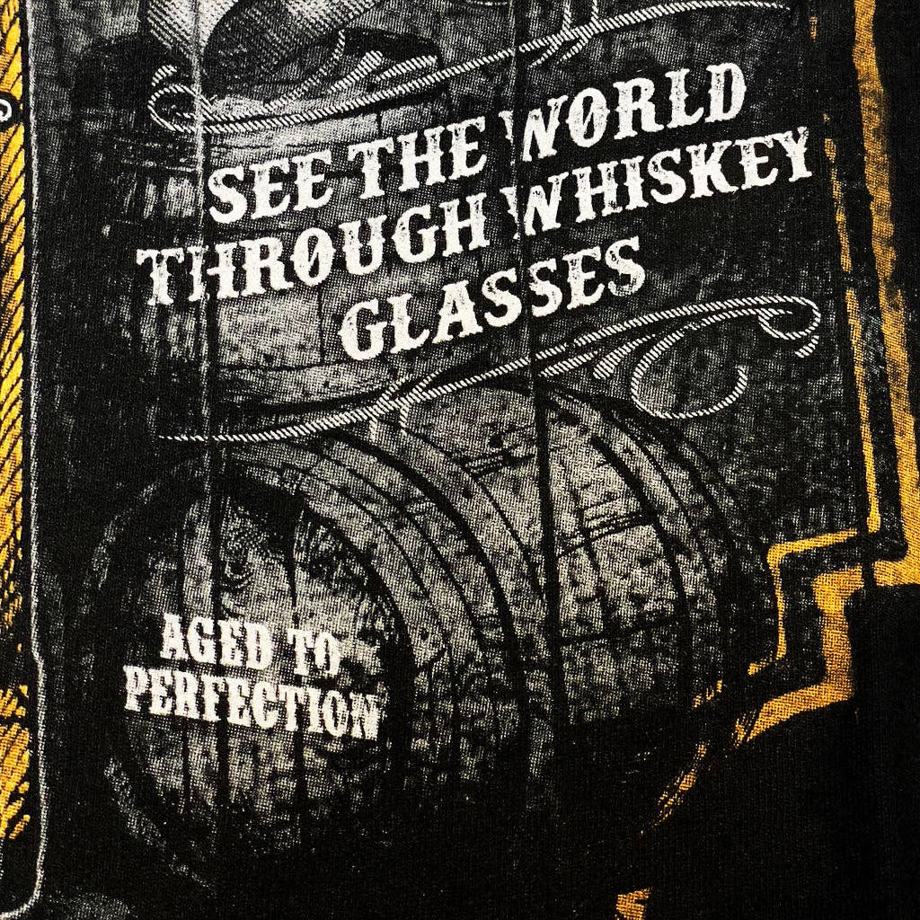 Old Whiskey Rules - See The World Through Whiskey Glasses. Aged To Perfection!" Old Guys Rule