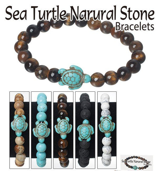 Sea Turtle Narural Stone Bracelets Mystery Pick