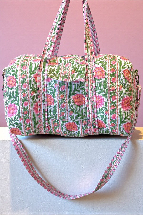 SC - ETA 3/12 - Eliana Pink Floral Duffel Bag