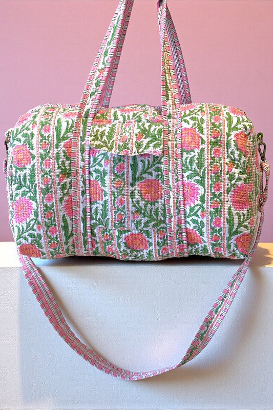 SC - ETA 3/12 - Eliana Pink Floral Duffel Bag