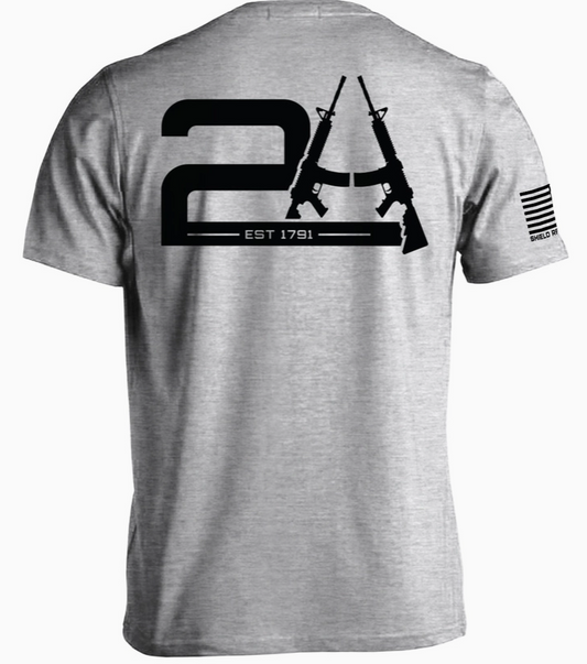 2A Est 1791 Men's Short Sleeve Shield Republic T-Shirt