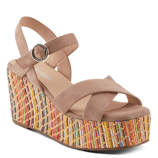 RAINBOWFUN-MVE Mauve Wedge Heel Sandal by Patrizia   Size: 7.5-8 (38)