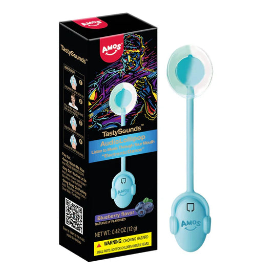 Amos Tasty Sounds Electric Dance Audio Lollipop Blueberry