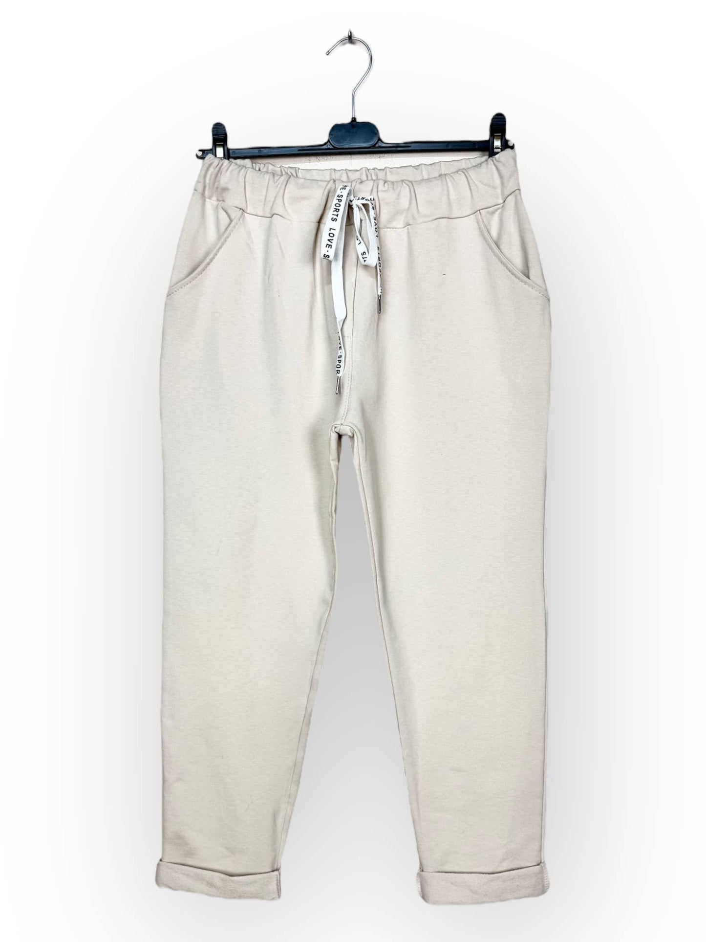 Cotton jogger pants with pockets Casual Made in Italy