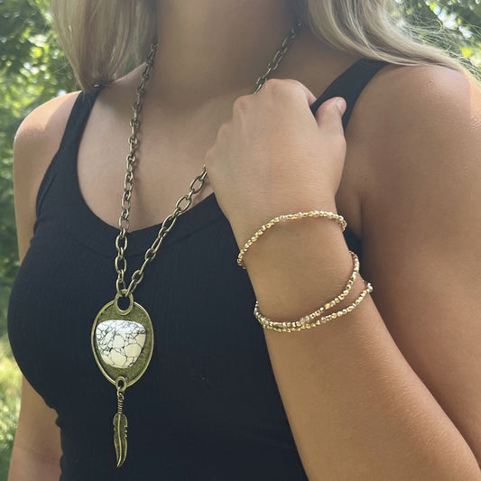 Belle Stone Pendant Necklace