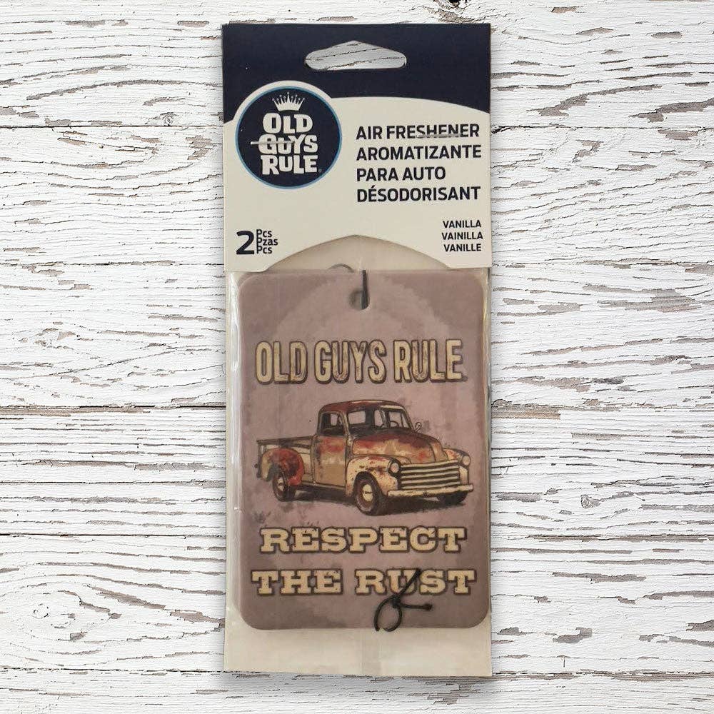 Old Guys Rule - Respect The Rust Air Fresheners (2-Pack)