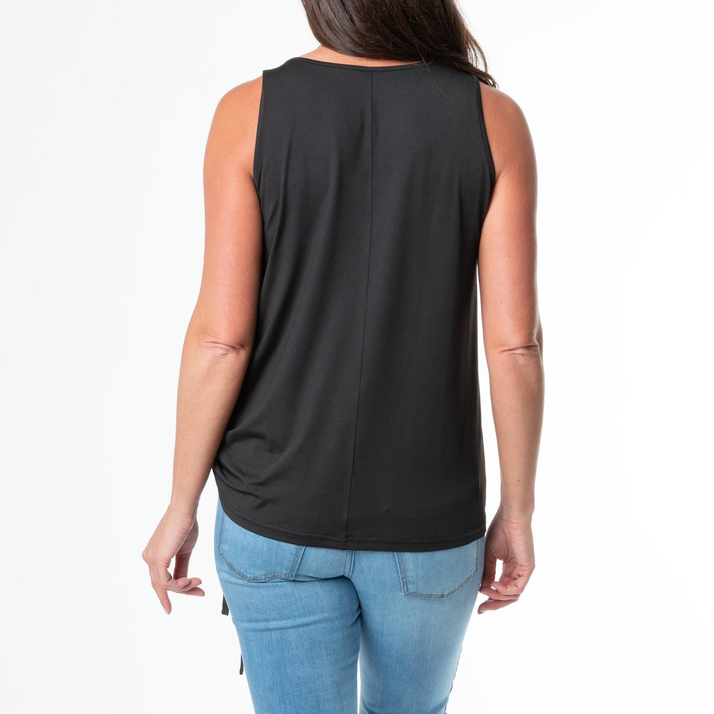Sunny Tie Hem Sleeveless V-Neck Tank Top