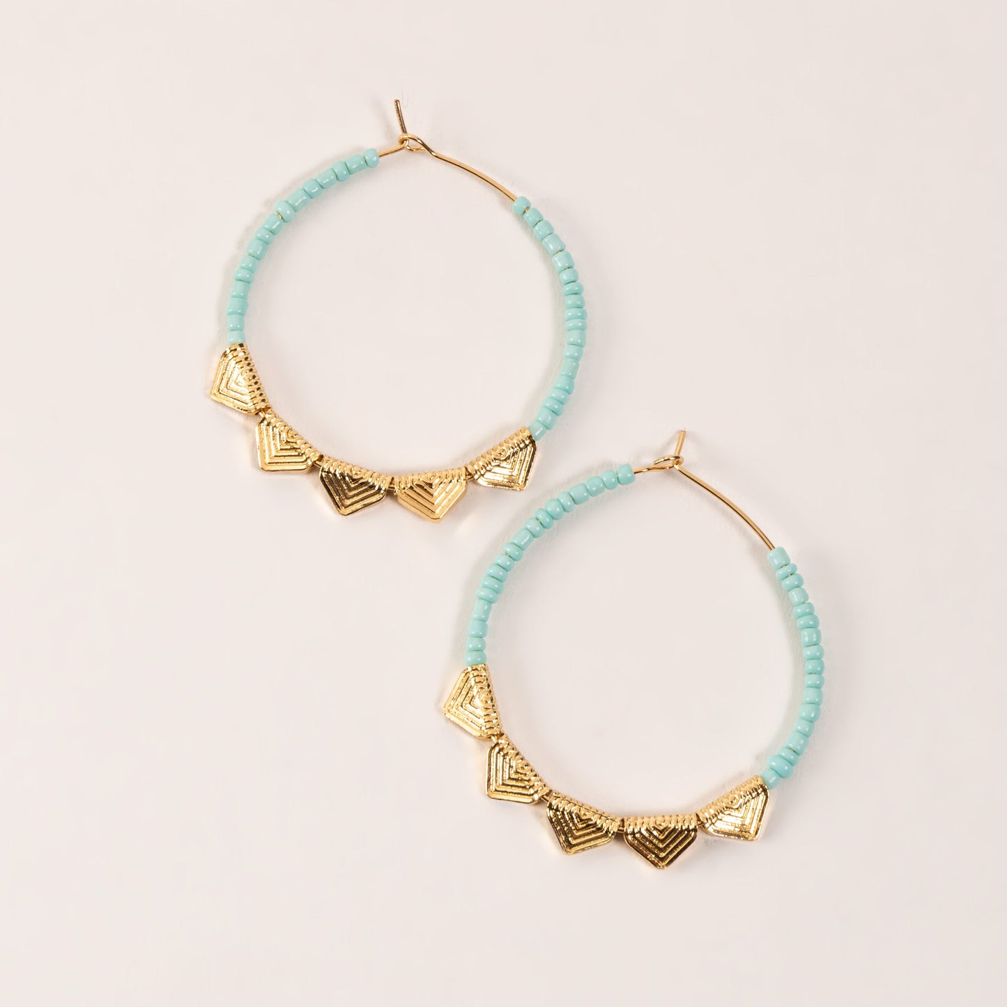 Ashli Beaded Filigree Hoop Earrings