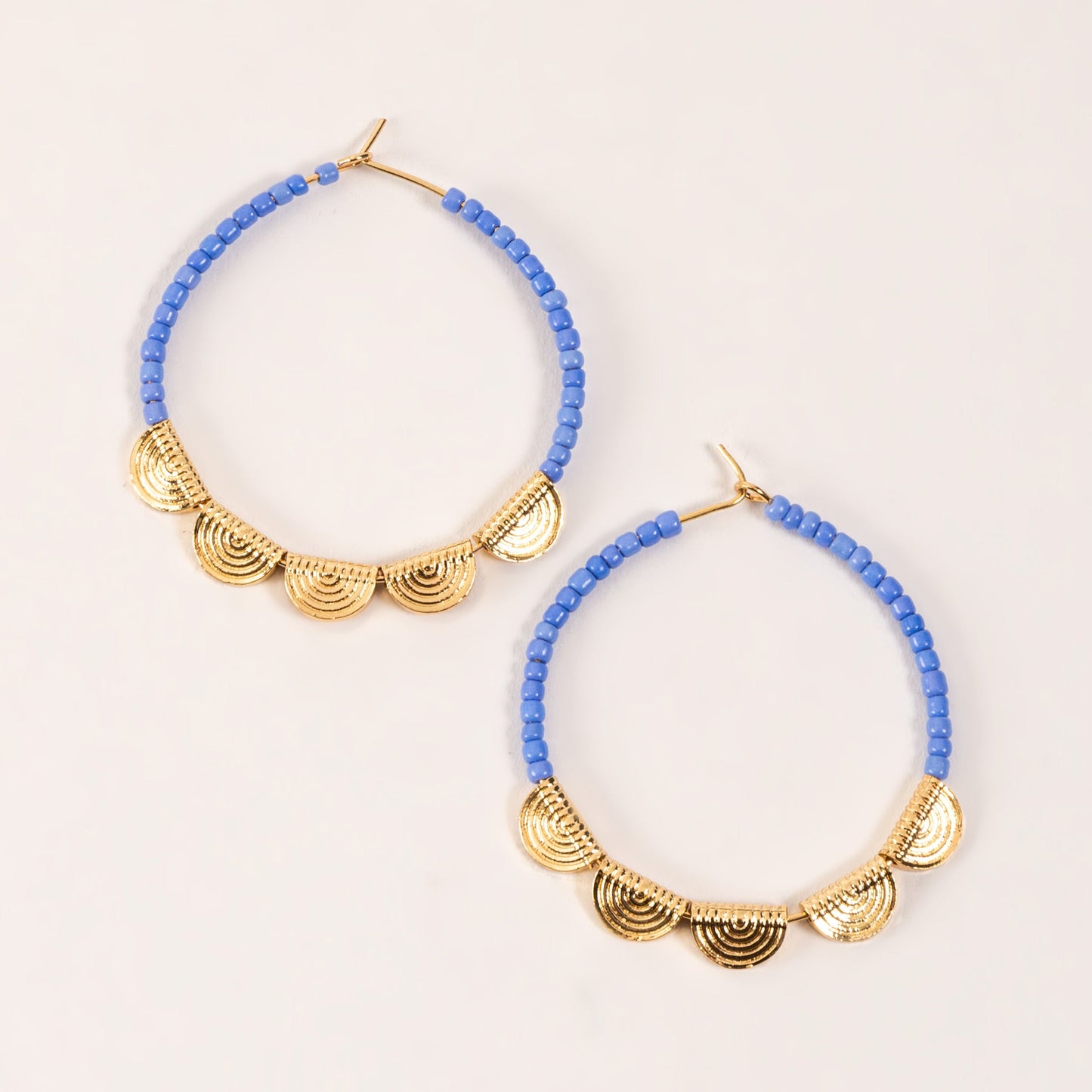 Ashli Beaded Filigree Hoop Earrings