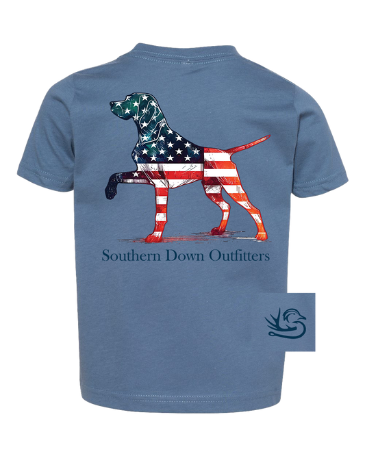 Star Spangled Dog Toddler Southern Down Outfitters Short Sleeve Tee