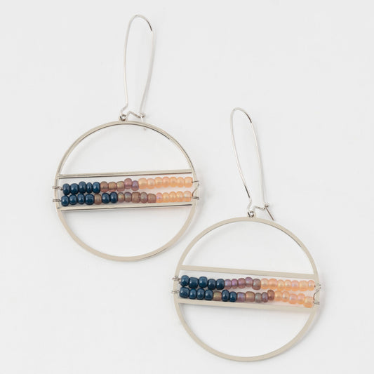 Aurelia Hoop Seed Bead Earrings