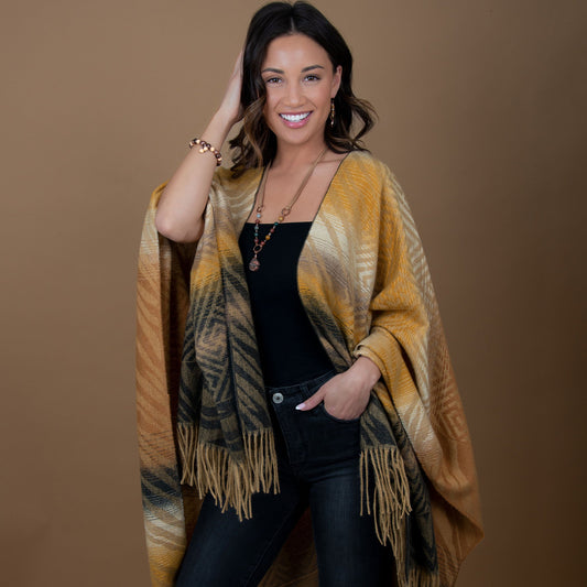 Winter Scout One Size Plaid Tasseled Wrap