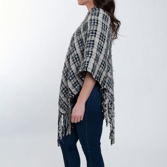 Winter Jude One Size Herringbone Poncho