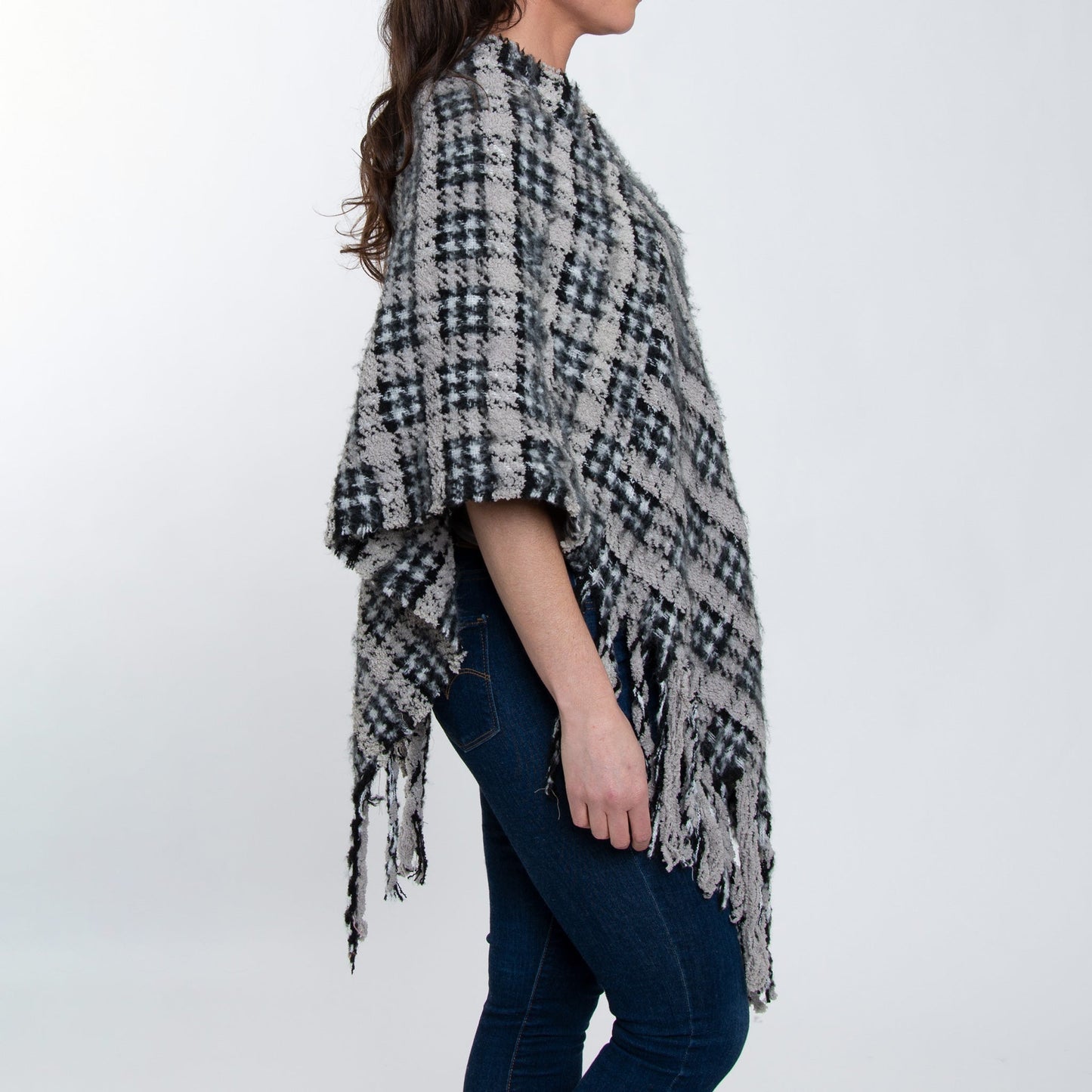 Winter Jude One Size Herringbone Poncho