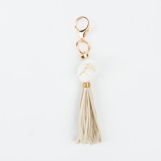 Belen Leather Tassel Gold Key Chain Purse Accessory