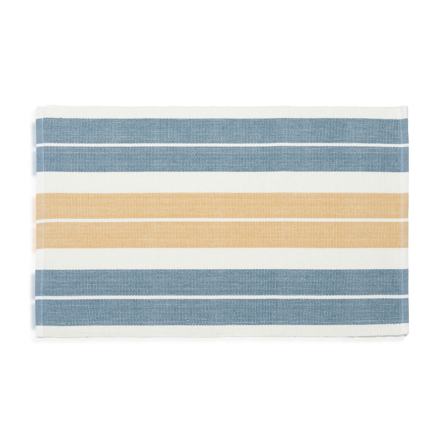 Blue & Tan Stripe Woven Dining Room Table Placemat