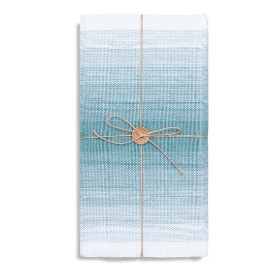 Teal Ombre Woven Kitchen Table Runner