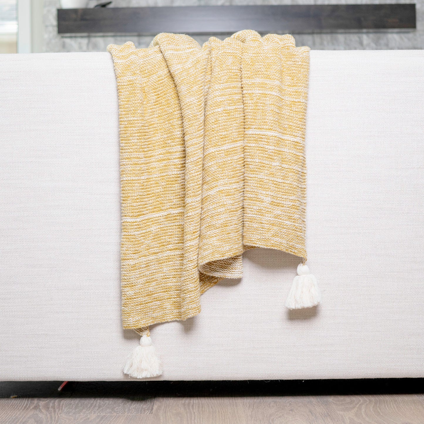 Necalli 50x60" Cotton Decorative Marled Knit Throw Blanket