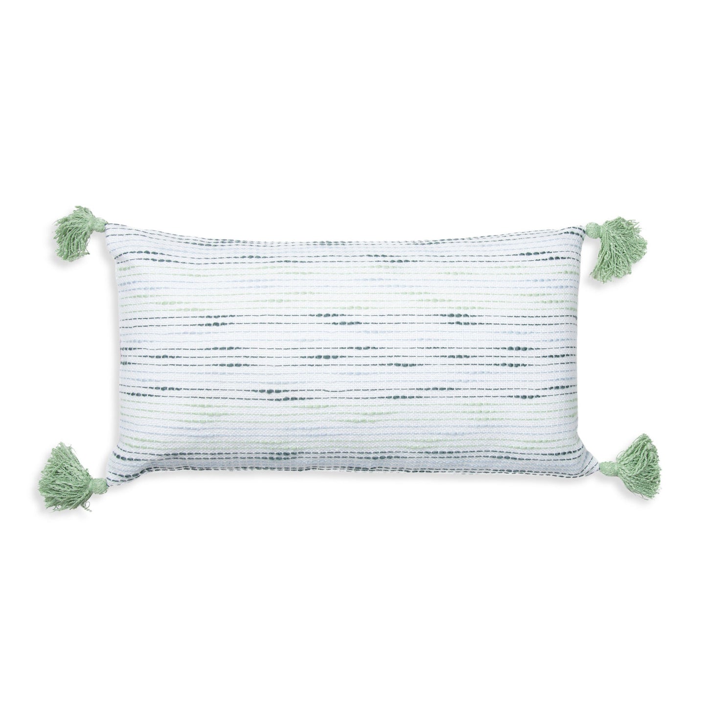 Zahara 12X22" Handwoven Striped Indoor/Outdoor Throw Pillow