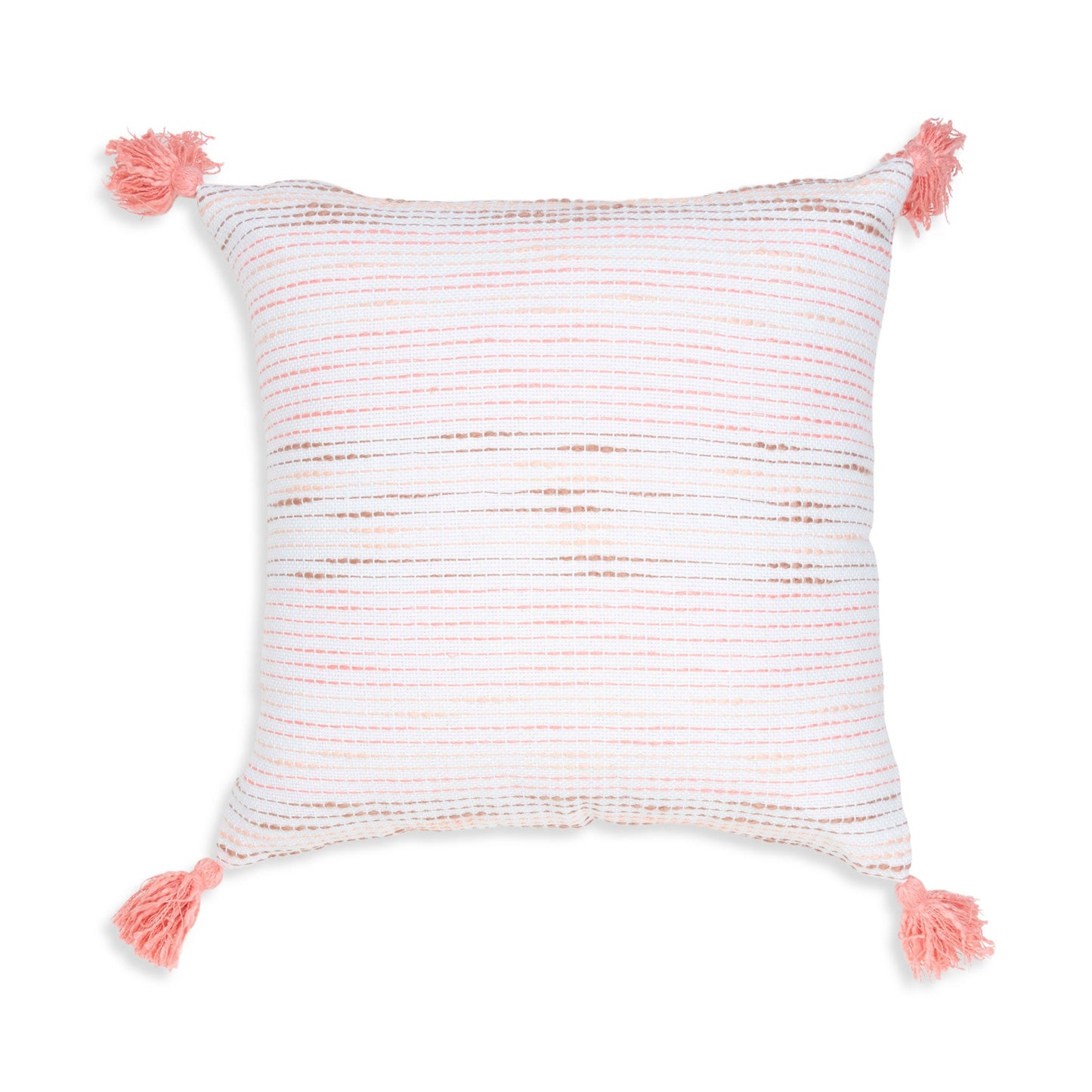 Zahara 18X18" Handwoven Striped Indoor/Outdoor Throw Pillow