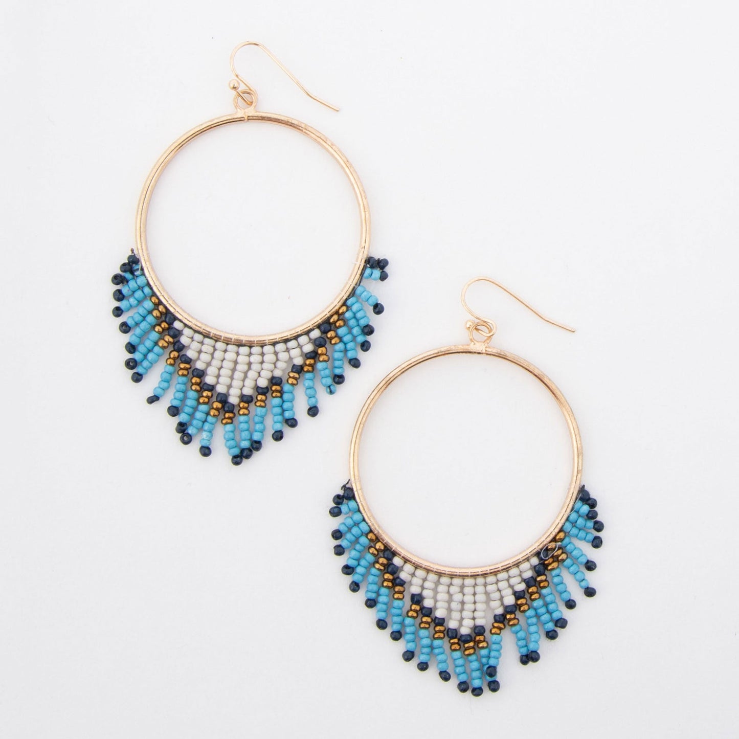 Irie Beaded Chandelier Hoop Drop Earrings