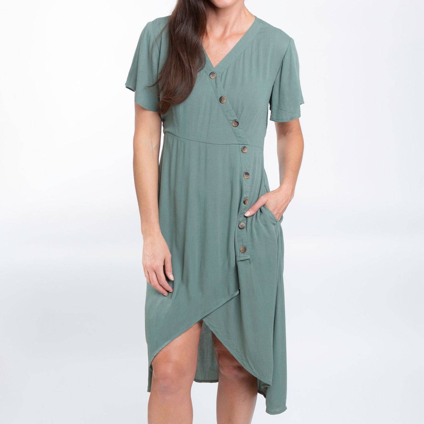 Ayanna V-Neck Short Sleeve Dress