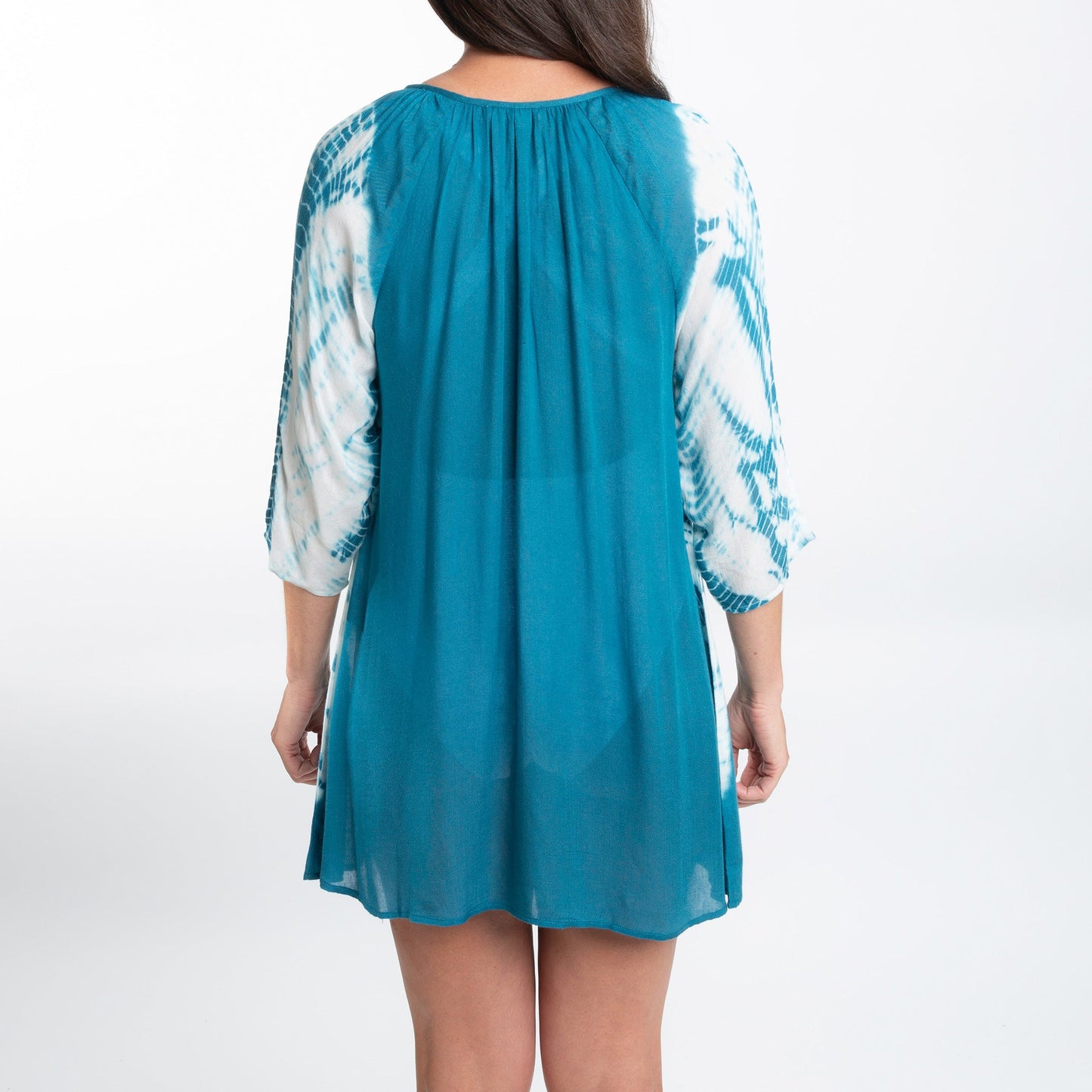 Larsa Raglan 3/4 Sleeve Tie Dye Swimsuit Cover Up