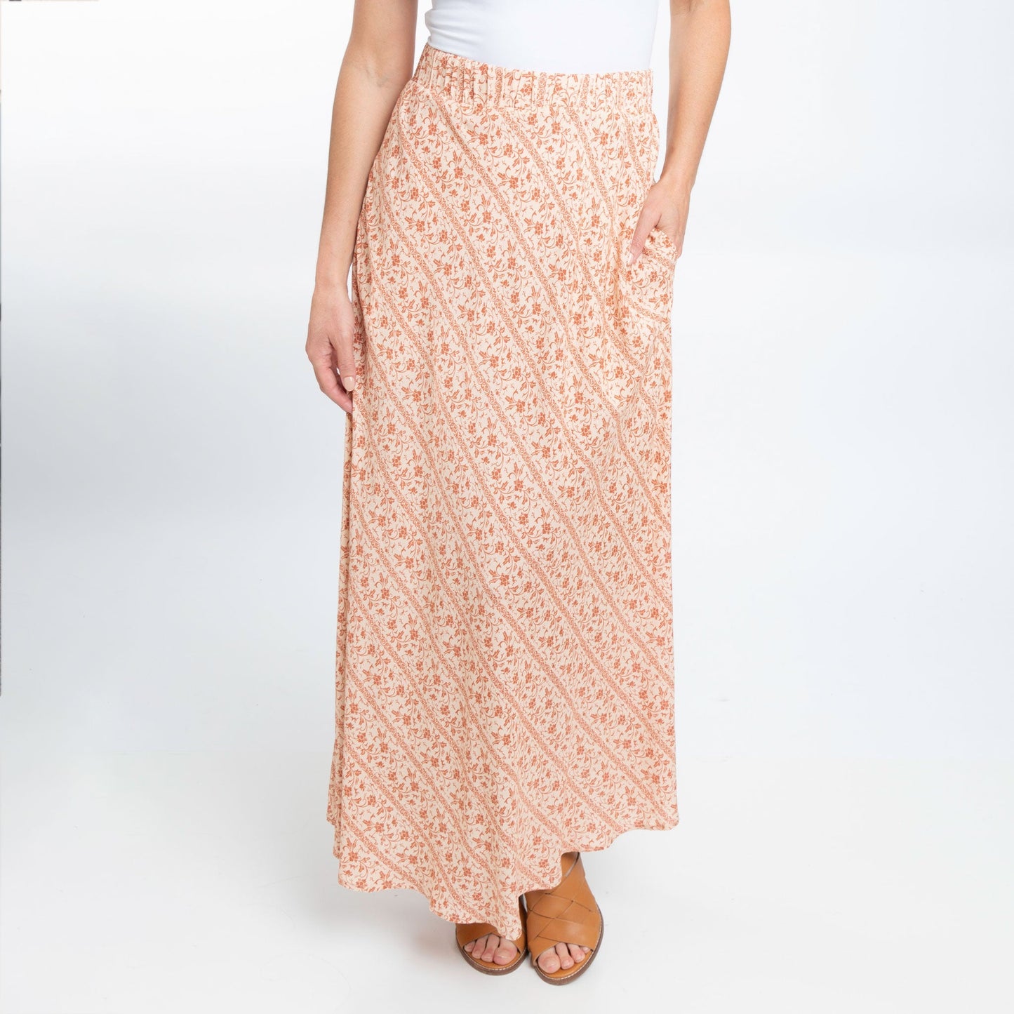 Halle Patterned Maxi Skirt with Pockets