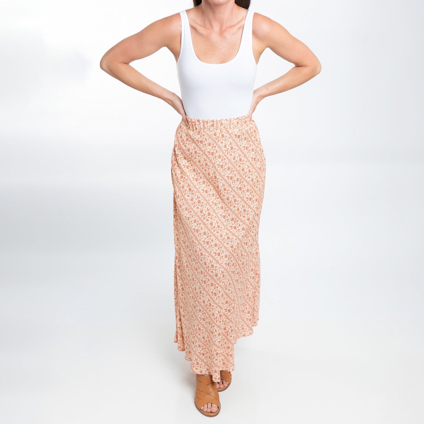 Halle Patterned Maxi Skirt with Pockets