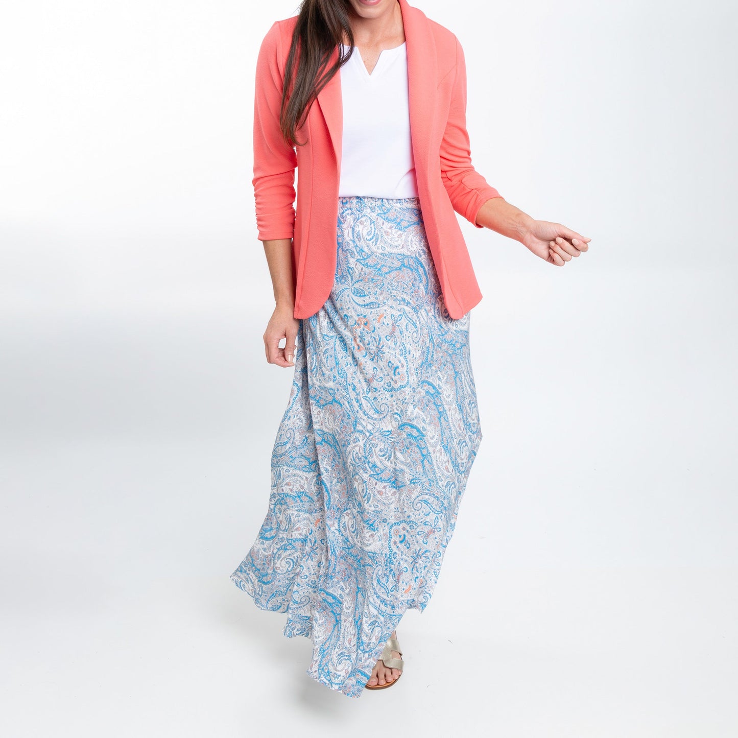 Halle Patterned Maxi Skirt with Pockets