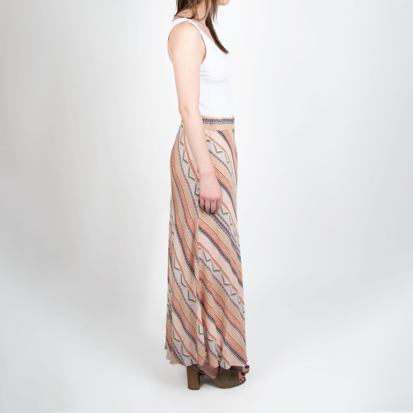 Halle Patterned Maxi Skirt with Pockets
