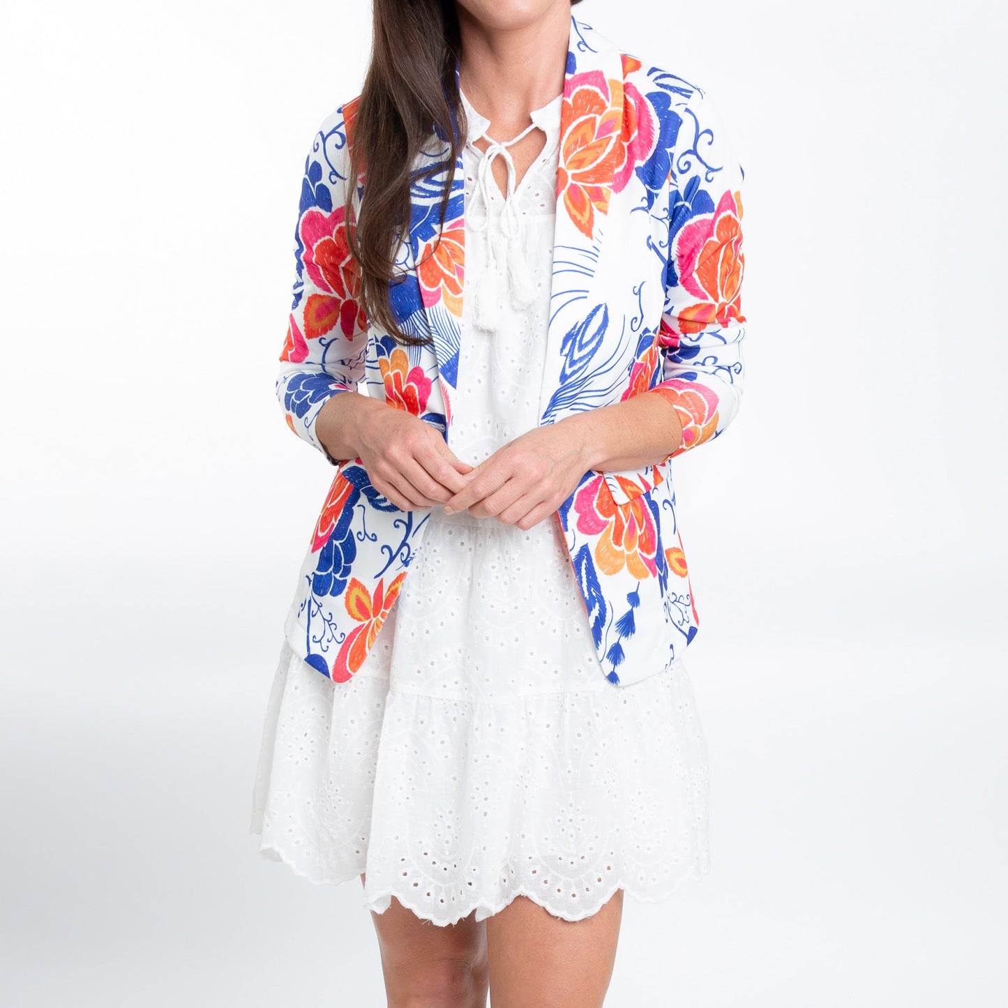 Calla Sleeveless Panel Eyelet Baby Doll  Dress
