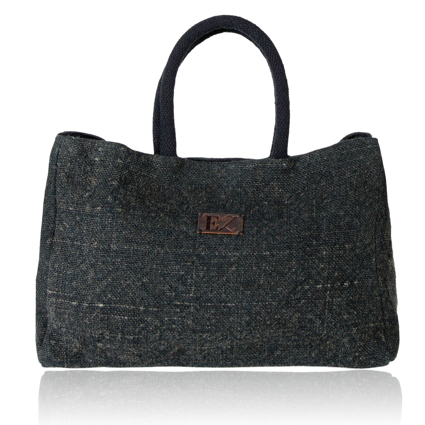 Inara Jute Handled Snap Closure Tote Bag Purse