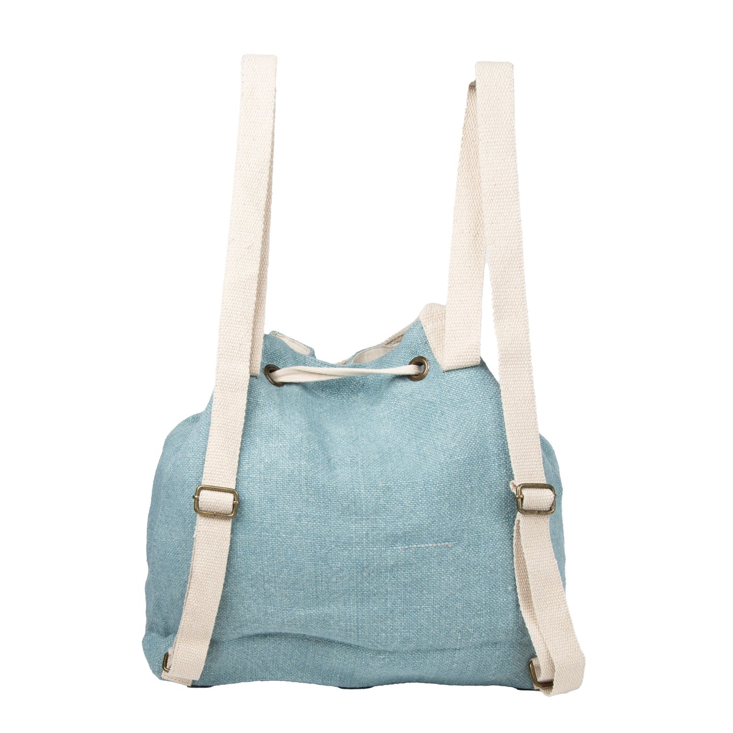Cailey Jute Adjustable Drawstring Closure Backpack Purse
