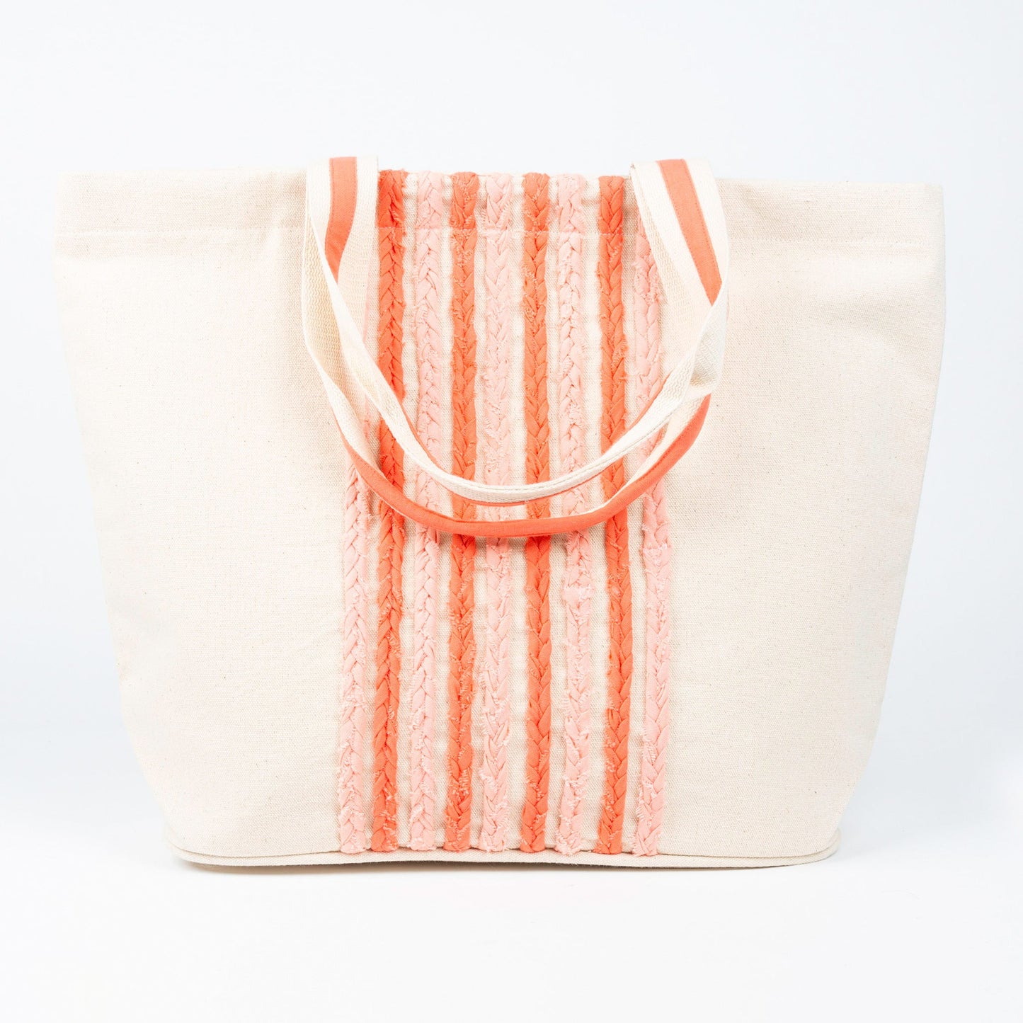 Kona Water Resistant Hand Embroidered Striped Beach Tote Bag