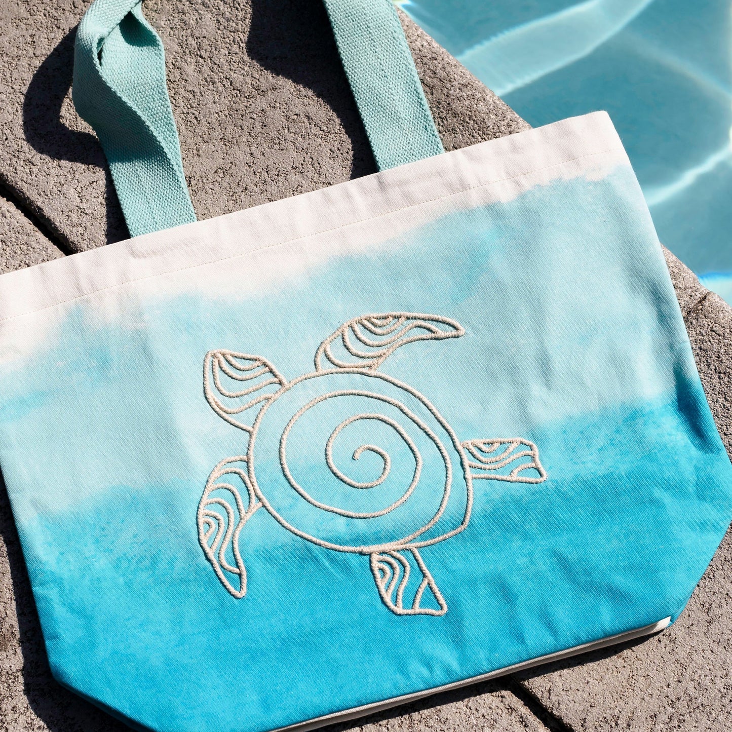 Maui Water Resistant Hand Embroidered Beach Tote Bag