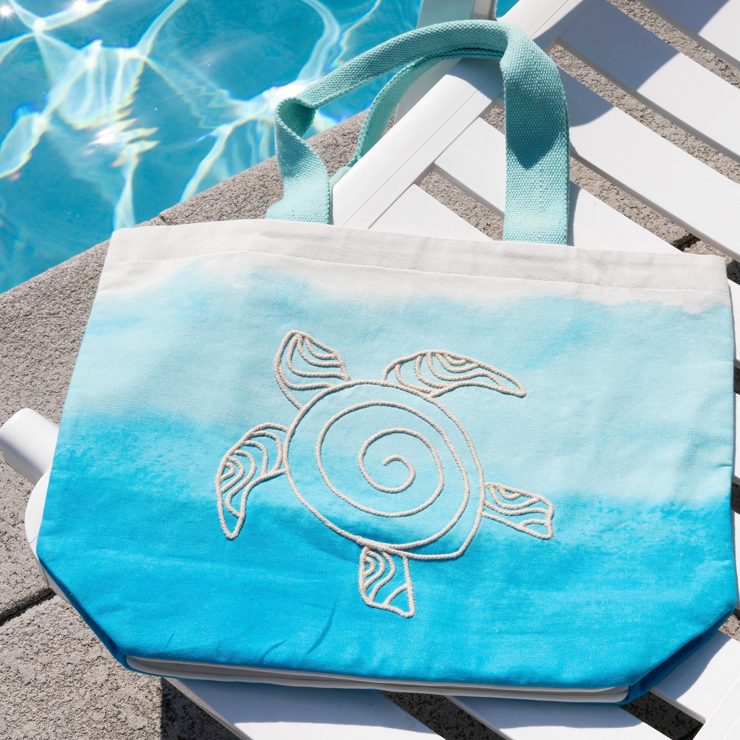 Maui Water Resistant Hand Embroidered Beach Tote Bag