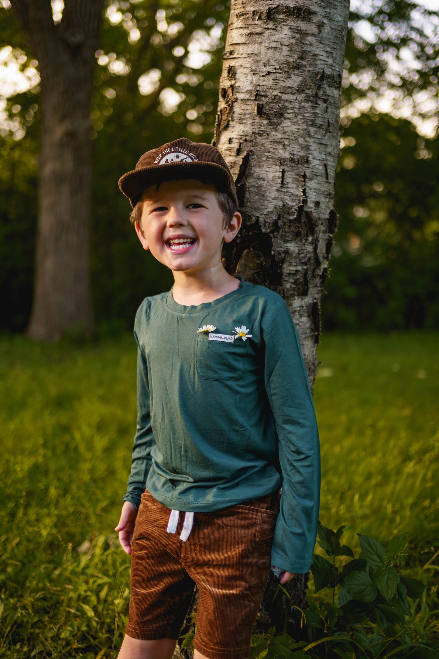 Hunter green bamboo nature is my playground tee