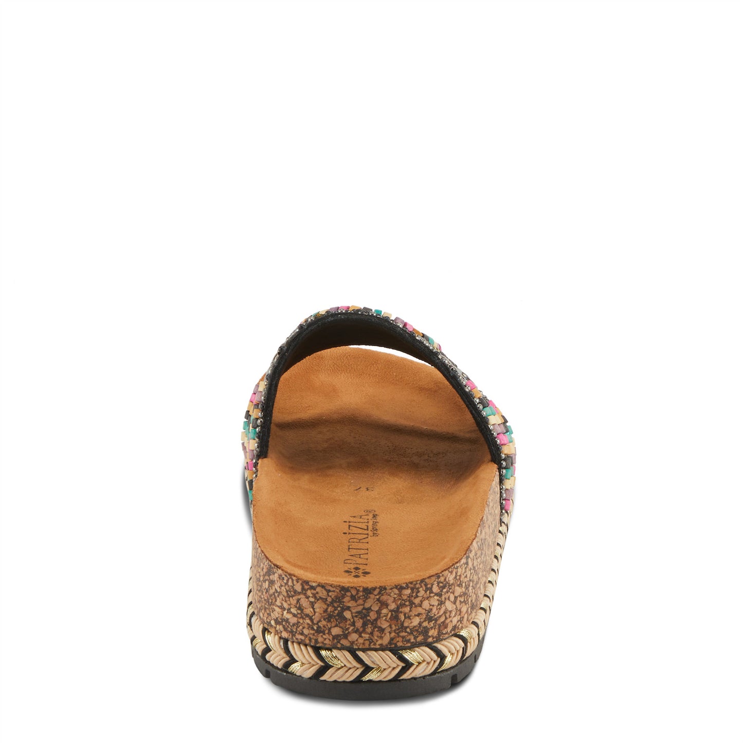 Swirla Black Multi Slide Sandal by Patrizia