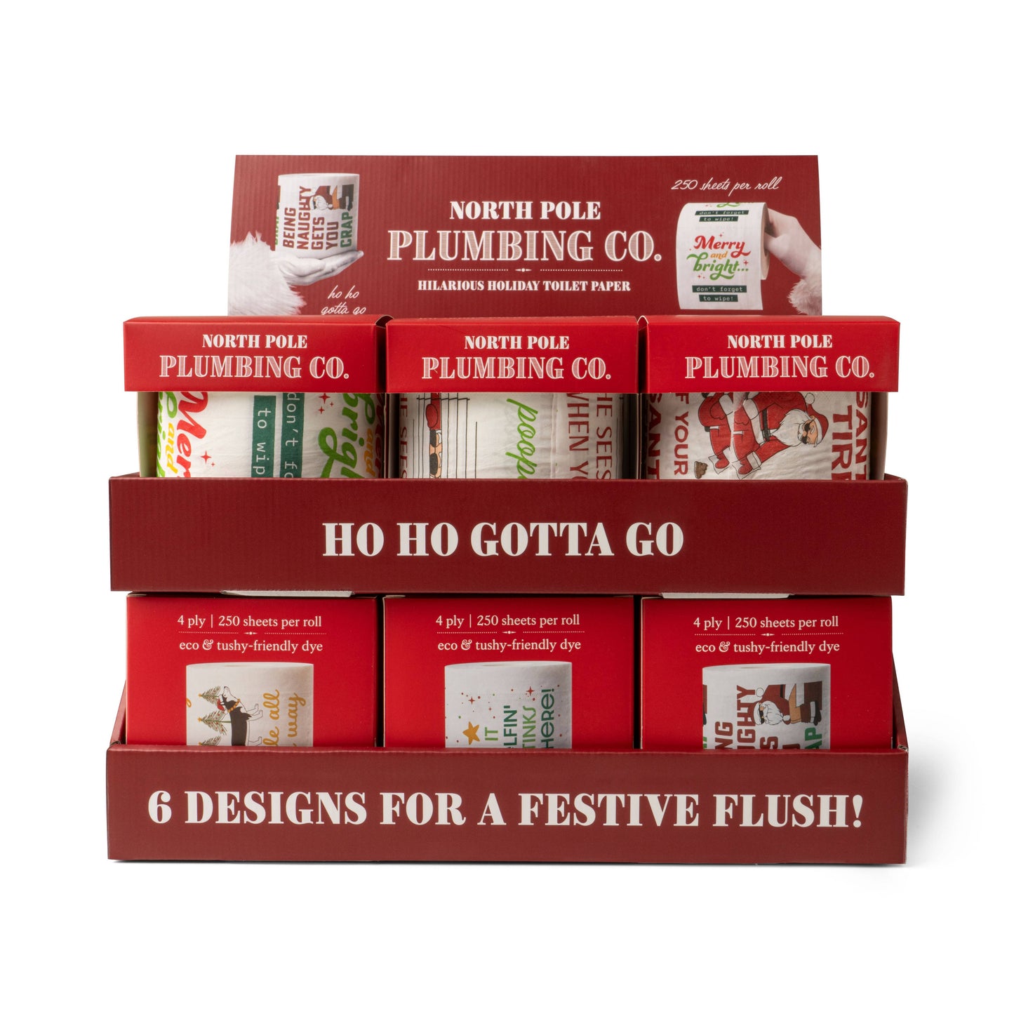 North Pole Plumbing Co. Hilarious Holiday Toilet Paper