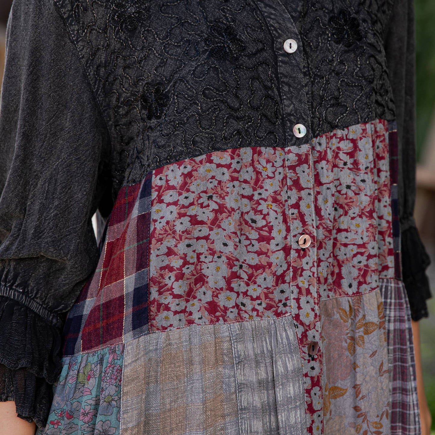 3/4 Ruffle Sleeves Western Blouse Top (New Color)